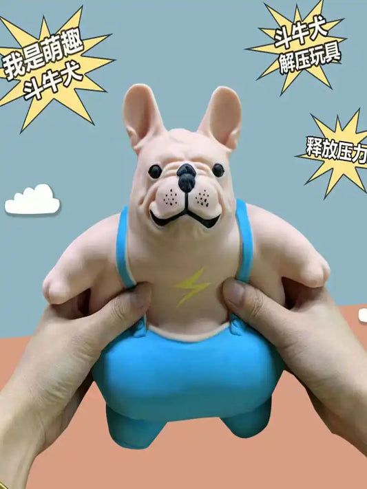 MEACAOFG Bulldog toys Novel Lightning Dog Bulldog Shape Squeeze Ball Toy, Sensory Calm Anti-stress Toy, Anxiety Relief Ball For Girls Boy