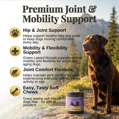 Everwood Naturals Advanced Vet Strength Joint & Mobility Dog Supplement Chews