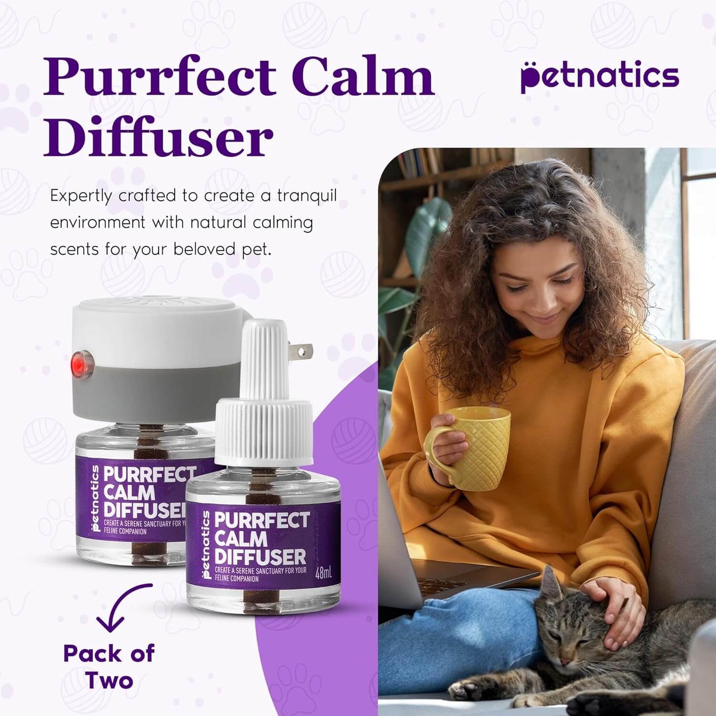 Purrfect Cat Calming Diffuser Kit with 2 Refills