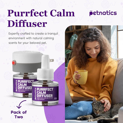 Purrfect Cat Calming Diffuser Kit with 2 Refills
