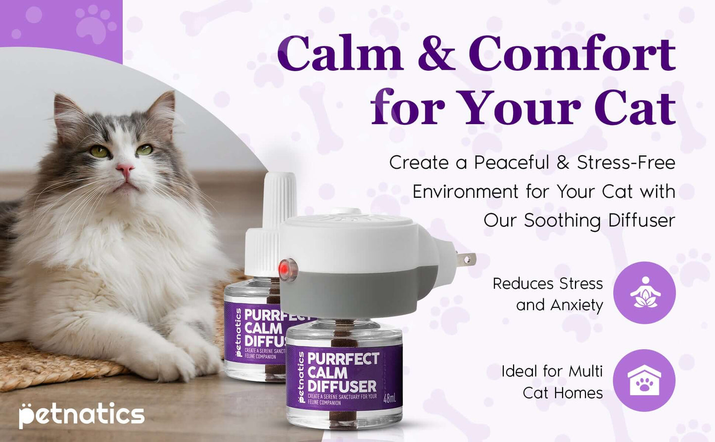 Purrfect Cat Calming Diffuser Kit with 2 Refills