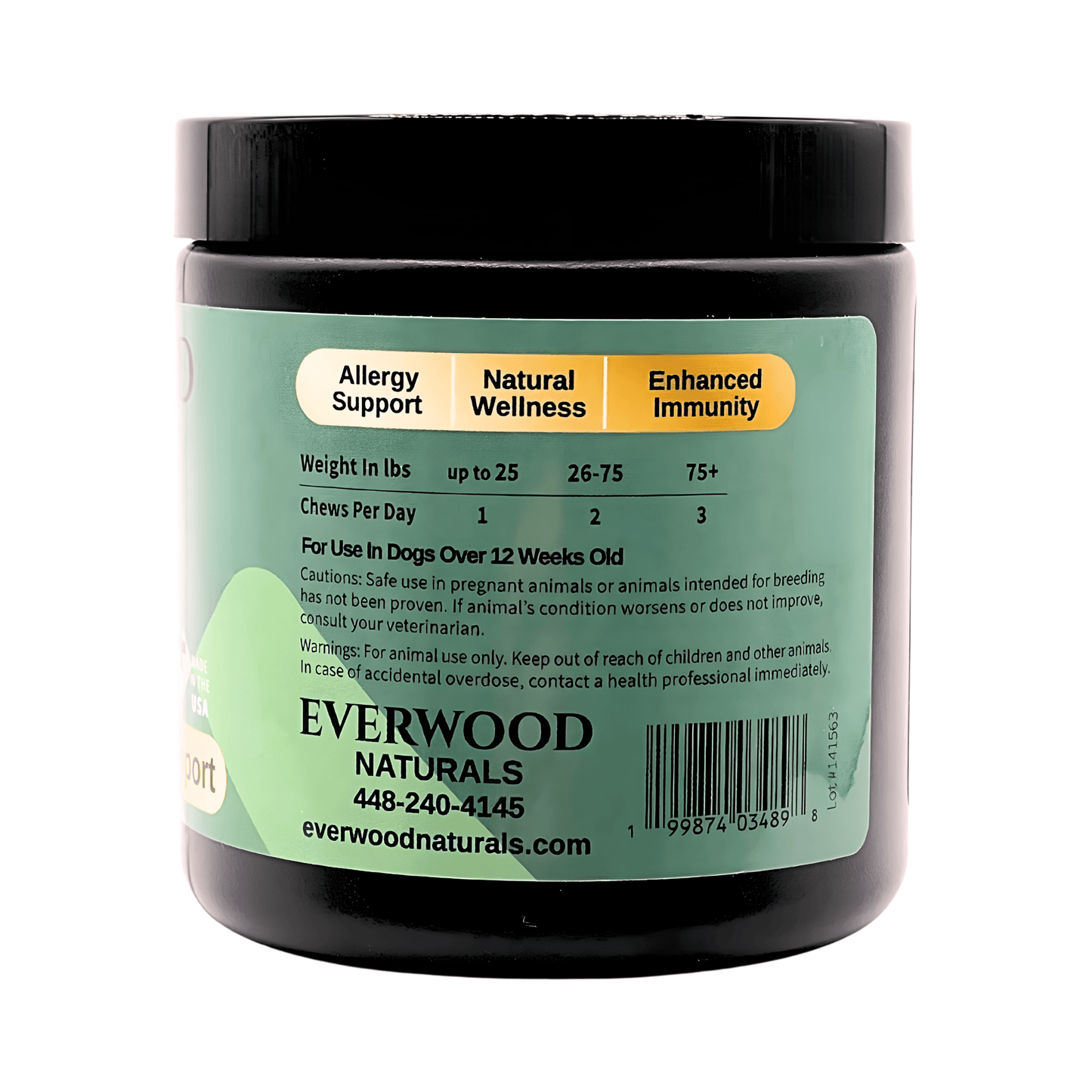 Everwood Naturals Advanced Vet Strength Allergy & Immunity Dog Supplement Chews